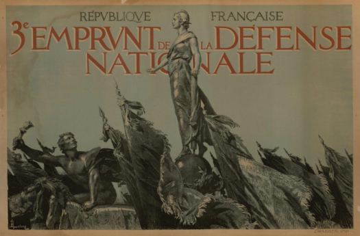 Affiche d'appel au 3ème emprunt de la défense nationale, René Lelong, 1917 (Médiathèque Simone-Veil d'Épernay).