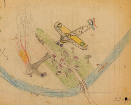 La Grande Guerre dessinée par Marcel Meyer, 1916-1918 (Service Archives-Patrimoine d'Epernay, fonds Meyer, 8Num14).